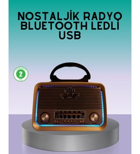Bluetooth Özellikli Nostalji Radyo 3 Bant Fm Am Sw