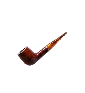 Elegant kahverengi akrilik saplı 9mm pipo, şık ve rahat kullanım