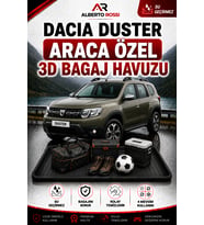 Dacia Duster 4X2 2010 - 2017 Araca Özel 3D Bagaj Havuzu