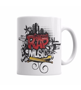 Gangsta Rap Music Müzik Kupa Bardak Porselen