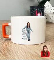 Kişiye Özel Karikatürlü Cute But Libra Terazi Burcu Lüks Fincan Doğum Günü Hediyesi