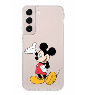 Samsung Galaxy S22  Kamera Korumalı Kapak Mickey Mouse Tasarımlı  Şeffaf  Kılıf