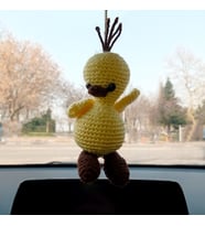 Amigurumi Atarlı Ördek El Emeği Araba Süsü Dikiz Aynası