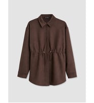 LCW Modest Kahverengi Süet Görünümlü Oversize Kadın Sweatshirt Tunik