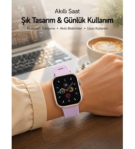 Bluetooth Telefon Görüşmesi, Nabız Ölçümü Ve Uyku Takibi Özellikli Akıllı Saat