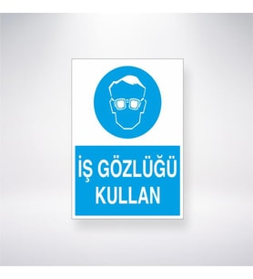İş Gözlüğü Kullan 21x35 Arkası Yapışkanlı Levha