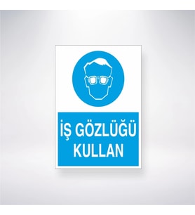İş Gözlüğü Kullan 21x35 Arkası Yapışkanlı Levha