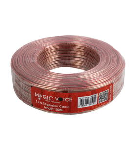 Magicvoice 2x0.50 100 Metre Şeffaf Hoparlör Kablosu