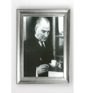 Gümüş Çerçeveli Atatürk Tablo a701
