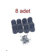 Gri Plastik Köşebent 2cm X 2 Cm 8 Adet
