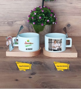 Ziraat Mühendisi Kupa Bardak Ahşap Altlıklı Kısa Fotoğraflı Mühendisler Günü Hediyesi