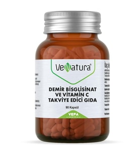 VeNatura Demir Bisglisinat ve Vitamin C 90 Kapsül