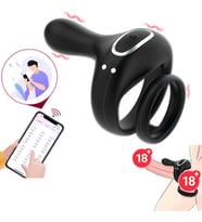 PRIME TOYS Aurora Telefon Bluetooth Kontrollü Klitoris Uyarıcı Vibratör Titreşimli Testis ve Penis Yüzüğü