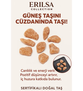 Sertifikalı Ham Cüzdan Boy Güneş Taşı Kütle - El Taşı - Neşe, Özgüven ve Günlük Enerji Desteği (Çok Renkli)