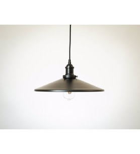 RİOLİGHT RETRO TEKLİ METAL SARKIT AVİZE ŞAPKA ÇAPI: 38CM (Siyah)