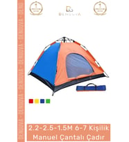 #ÇantalıÇadır Su Geçirmez Dayanıklı Geniş Aile Tipi Outdoor Kamp Ekipmanı 6 -7 Kişilik Manuel Çantal