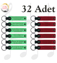F Yeşili & Kırmızı, Voleybol Takımına Motivasyon Anısı, 32’li Set, İsim ve Tarihli Deri Hediyelik