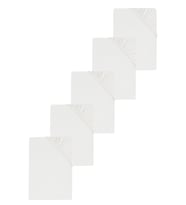 5 Adet Düz Pamuklu Tek Kişilik 80 x 200 x 30 cm Lastikli Penye Çarşaf (Beyaz)