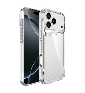 Coverzone iPhone 17 Pro Max ile uyumlu K?l?f ?effaf ve p�r�zs�z y�zey ClearSafeguard T-Max Silikon Airbag k�?e tasar?m 0.2 mm Kamera �?k?nt? Koruma Kapak Clear