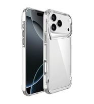 Coverzone iPhone 17 Pro Max ile uyumlu K?l?f ?effaf ve p�r�zs�z y�zey ClearSafeguard T-Max Silikon Airbag k�?e tasar?m 0.2 mm Kamera �?k?nt? Koruma Kapak Clear