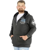 Mode XL Erkek Sweat Kapşonlu Fermuarlı You Earn 22521 Antramelanj