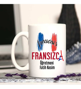 Fransızca Öğretmenine Özel Öğretmenler Günü Hediyesi Kişiye Özel Kupa Bardak