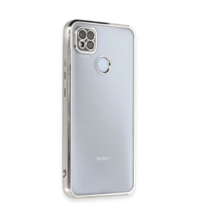 Xiaomi Redmi 9c Kılıf Razer Lensli Silikon - Gümüş