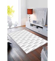 Gri Spor Kaymaz Tabanlı Makinede Yıkanabilir Halı RUZ01 - 100 x 160 cm