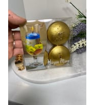 Gold Yüzen Mum 4Lü