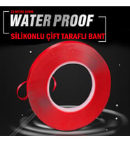 Silikonlu Çift Taraflı Montaj Bandı 10mm 33 Metre