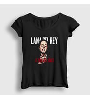 Presmono Kadın Siyah Ultraviolence Lana Del Rey T-Shirt 157072tt