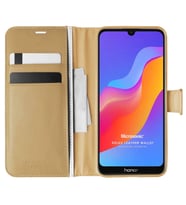 Microsonic Huawei Honor 8A Kılıf Delux Leather Wallet Gold