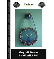Özel Üretim Dekoratif Salon Ahşap Ev Hediyesi Geyikli Duvar Saati Alk1581