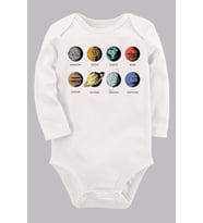 Organik Baskılı Pamuklu Unisex Bebek Body UZUNKOLE53