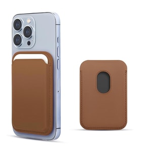 Microsonic Apple iPhone 14 Pro Max Leather Wallet MagSafe Kahverengi