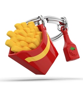 Metalmorphose French Fries ve Ketçup Anahtarlık