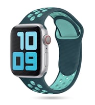 Apple Watch 10/11 42mm-38/40/41mm Kordon Delikli Spor Kordon 2/3/4/5/6/se/7/8/9 (Koyu Mavi)
