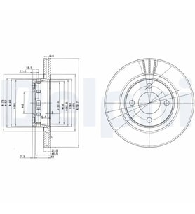 DELPHI BG2784 Fren Diski 8A0615301A 8A0615301E
