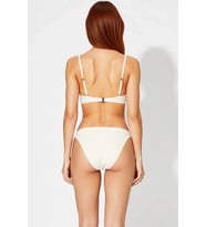 Kadın Bikini Takımı Bralette Balensiz Zebra Desenli Aksesuarlı Normal Bel Slip Kesim Örme Kumaş