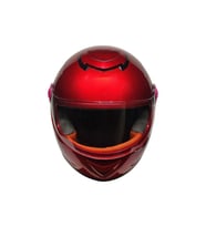 Motosiklet Çocuk Kaskı Full Face Pp Metreal Skull Red