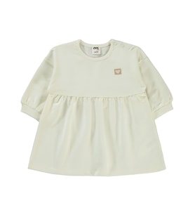 Civil Baby Civil Basic Kalp Etiketli 6-18 Ay Elbise - Ekru 18-24 Ay