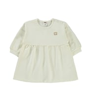 Civil Baby Civil Basic Kalp Etiketli 6-18 Ay Elbise - Ekru 18-24 Ay