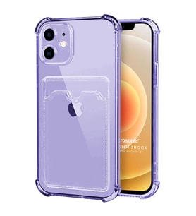 Microsonic Apple iPhone 12 Card Slot Shock Kılıf Lila