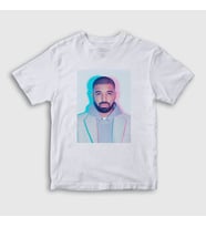 Presmono Unisex Çocuk Beyaz Hotline Bling Drake T-Shirt 321449tt
