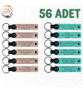 Pudra & Turkuaz, 56’li Set, Kişisel Yazılı Deri Hediyelik, Kültürel Festival Katılımcılarına Sürpriz