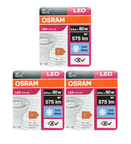 (3 Adet) Ledvance 6,9W Günışığı-Ilık Beyaz (4000K) GU10 Duylu Led Spot Ampul