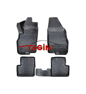 Fiat Punto Evo 2014 3D Havuzlu Paspas Siyah (Karışık)