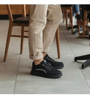 FreeMarka 2910 Siyah Fuspetli Keten Spor Ayakkabı