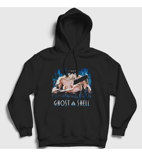 Presmono Unisex Siyah Motoko V2 Ghost In The Shell Kapüşonlu Sweatshirt 512460tt