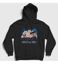Presmono Unisex Siyah Motoko V2 Ghost In The Shell Kapüşonlu Sweatshirt 512460tt